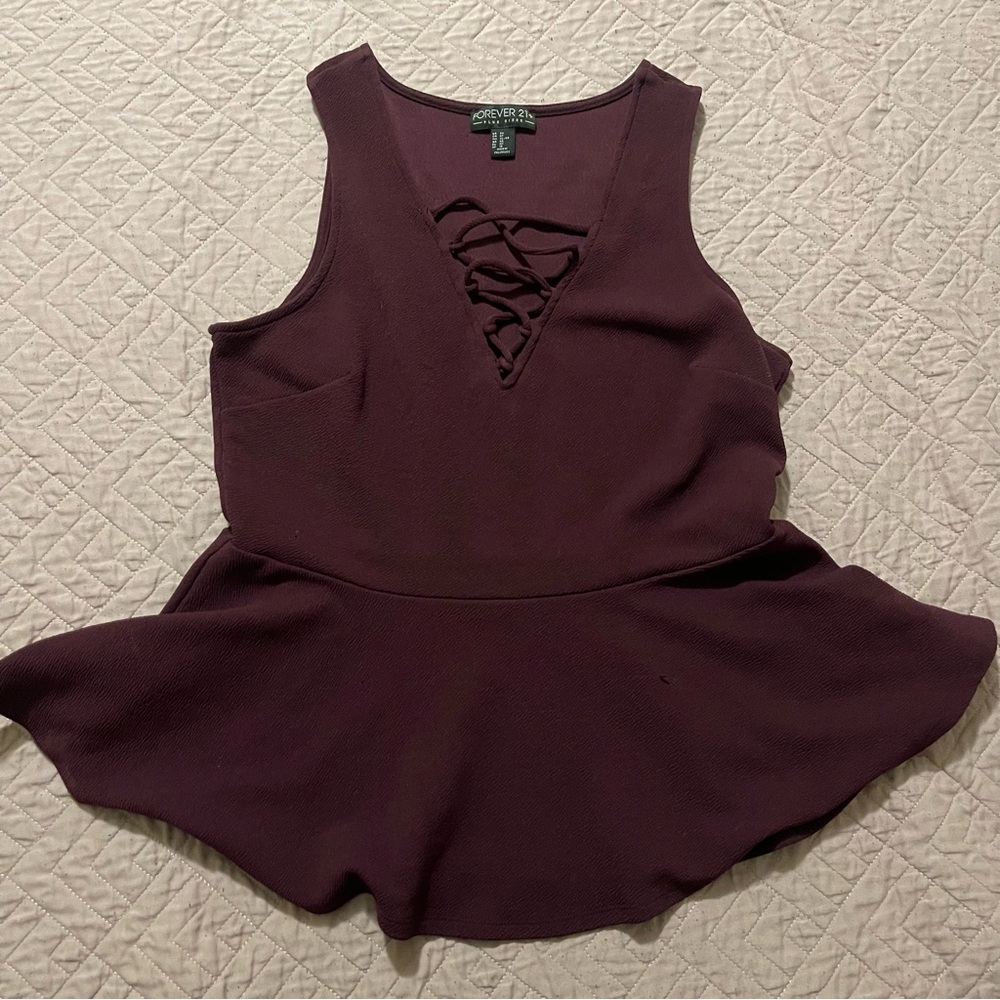 Plum F21+ Peplum top
